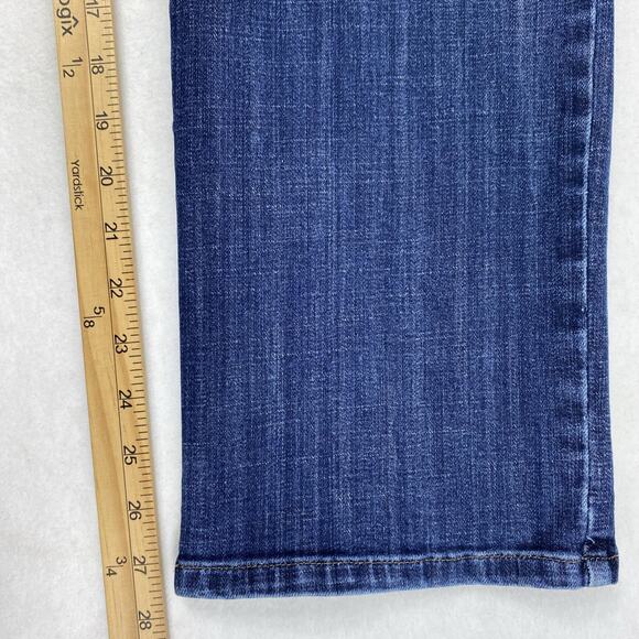 Lee‎ Jeans Womens Size 14 Short Dark Wash Denim Relaxed Fit Straight Mid Rise - Picture 9 of 12
